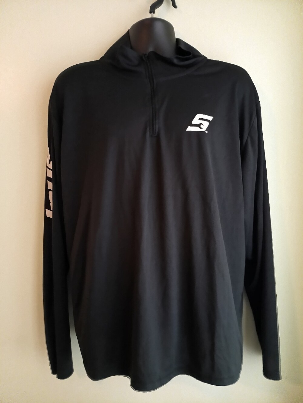 Snap-on Tools Men’s XL Black 1/4 Zip Performance Pullover Long Sleeve Shirt